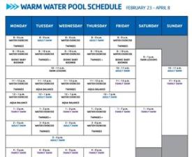 Warm Water Pool Schedule